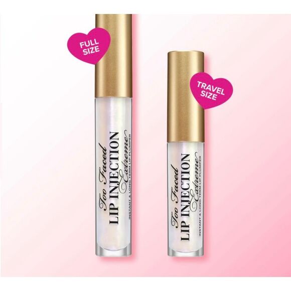 TOO FACED - NEW Set of 2 Travel Size Lip Injection Extreme Lip Plumpers/Original - Picture 9 of 15